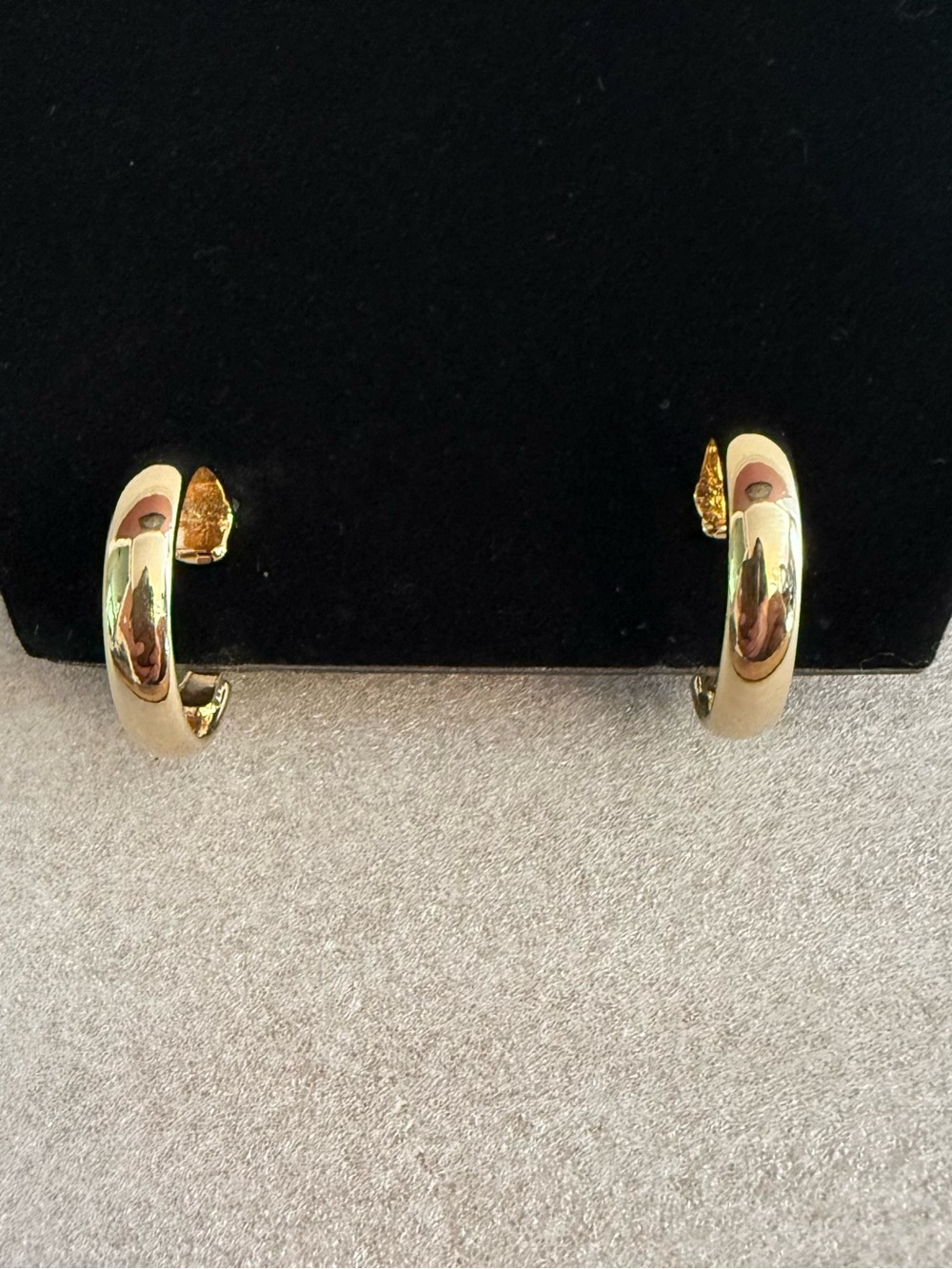 Classic Gold Tone Hoop Clip On Earrings